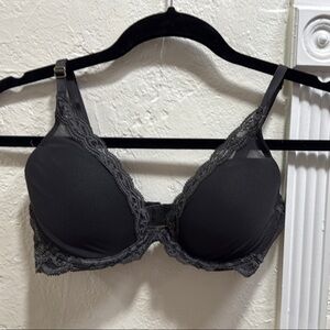 Natori Charcoal Lace Trim Bra